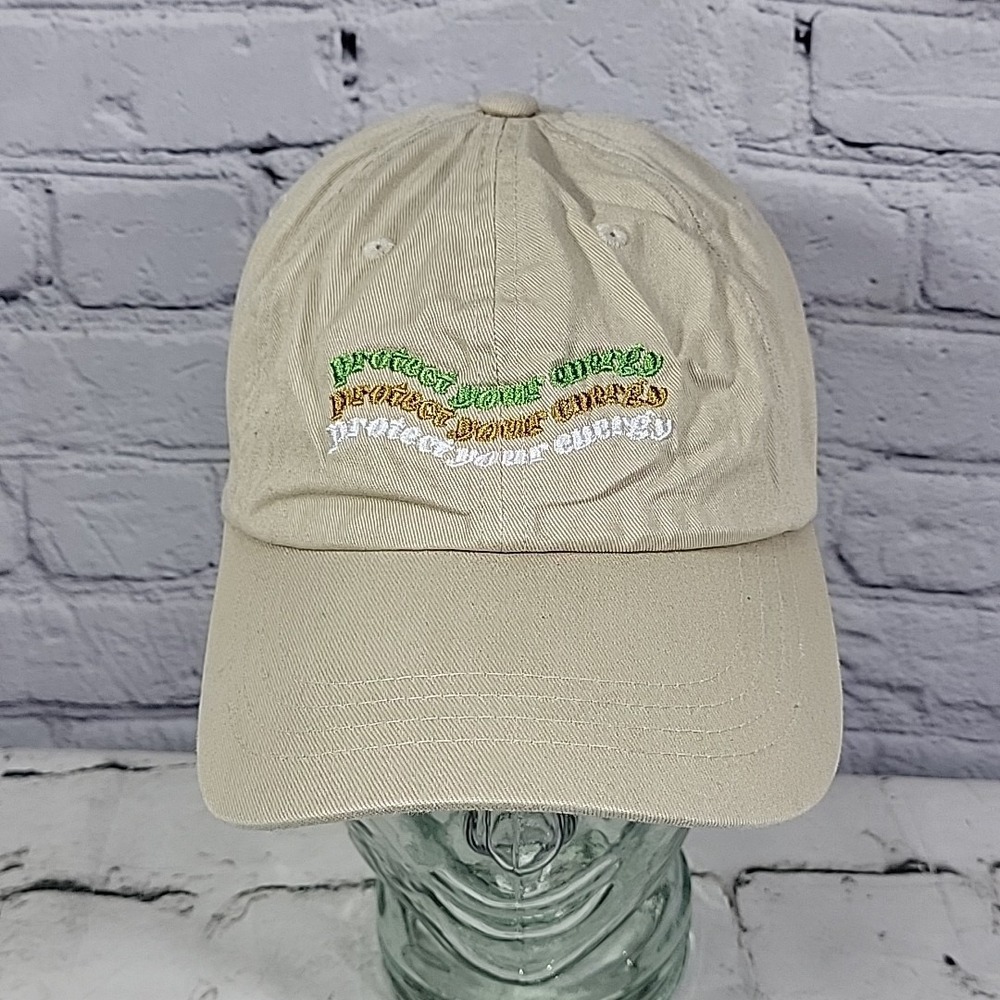 Protect Your‎ Energy Mantra Hat Adult One Size Khaki Strapback Ball Cap